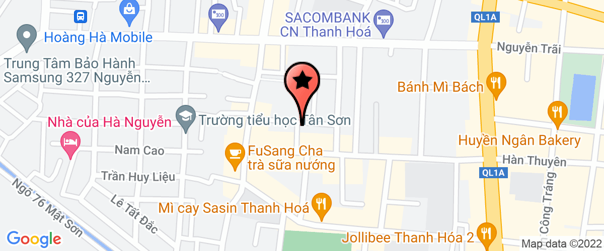 Map go to Ba Dinh Construction Investment Joint Stock Company