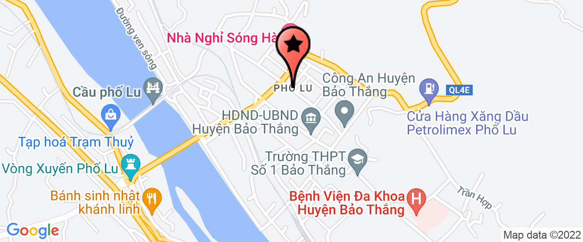 Map go to Benh vien da khoa Bao Thang