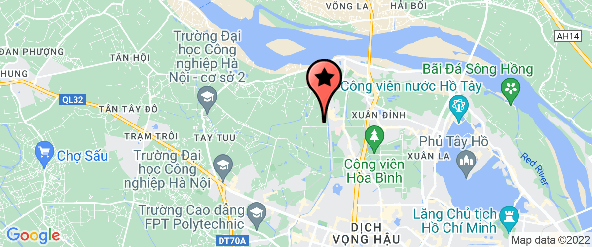 Map go to Van phong dang ky quyen su dung dat Quan Bac Tu Liem