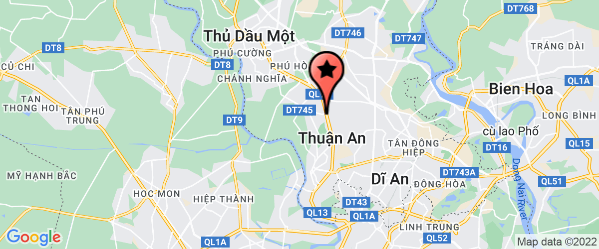 Map go to va Binh Duong Construction Minerals Joint Stock Company