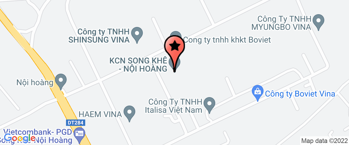 Bản đồ đến Công ty phát triển Hạ tầng khu công nghiệp tỉnh Bắc Giang
