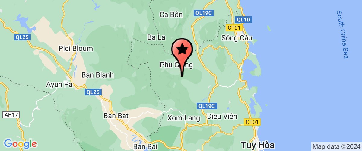 Bản đồ đến UBND Xã Xuân Phước