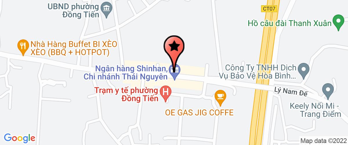 Bản đồ đến Công Ty TNHH Thương Mại K-Market Thái Nguyên