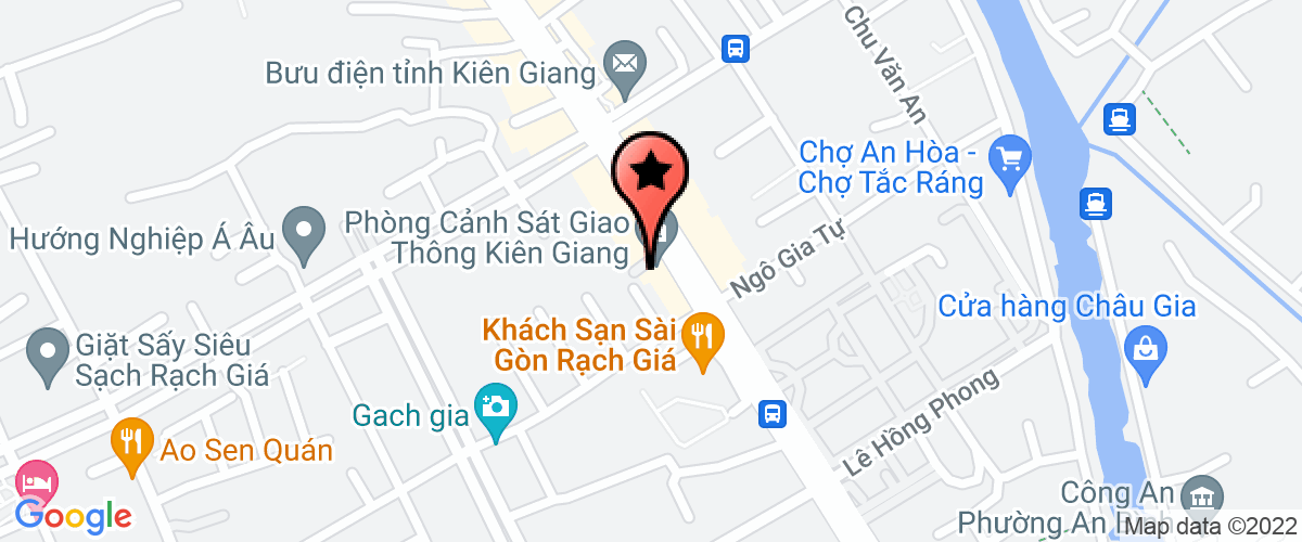Map go to Hoi Nong Dan Kien Giang Province