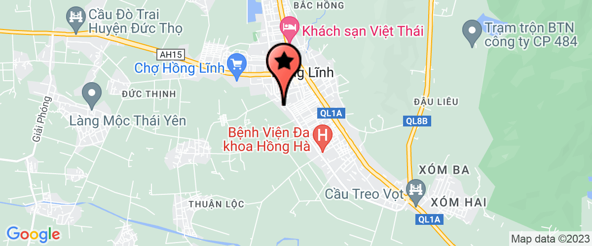Map go to Phong giao dich ngan hang chinh sach xa hoi Thi xa Hong Linh