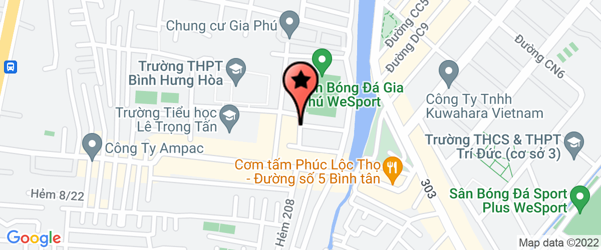 Map go to Phu Thai Trading Services and Import Export Company Limited
