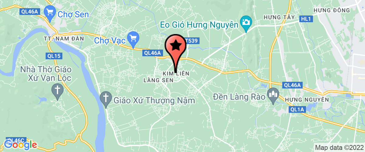 Map go to huong nghiep day nghe Nam Dan Center