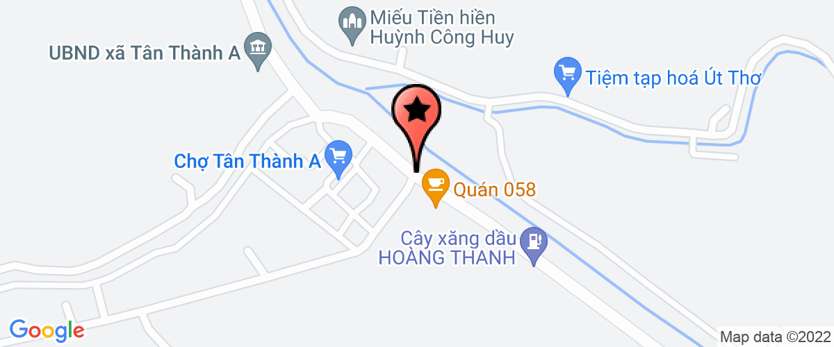 Bản đồ đến UBND xã Tân Thành A