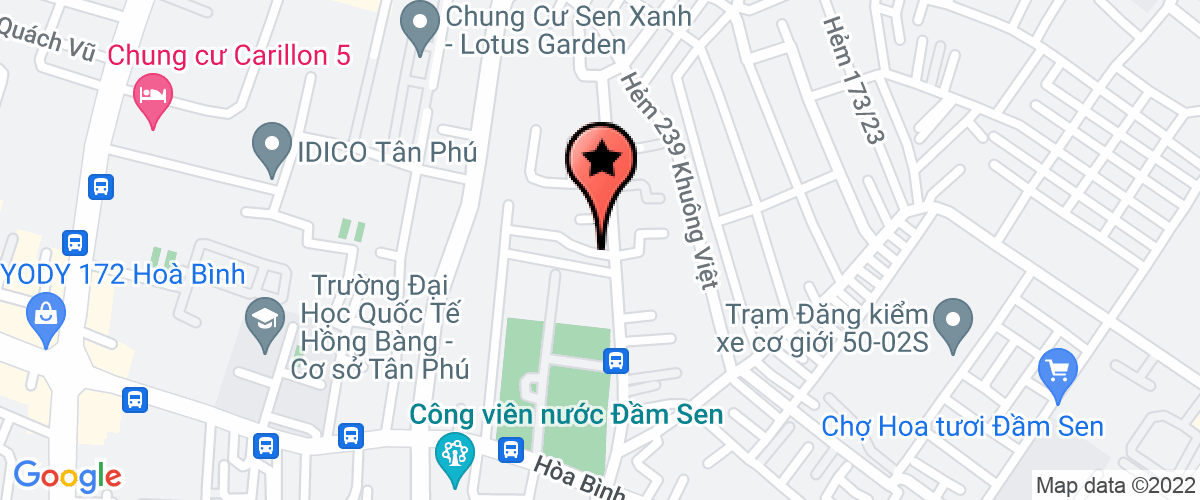 Map go to Duong Bo Phuong Nam Construction Travel Company Limited