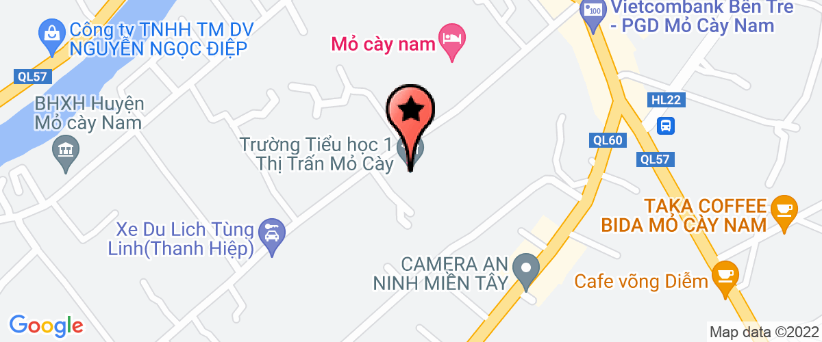 Map go to Van phong HDND-UBND Mo Cay District