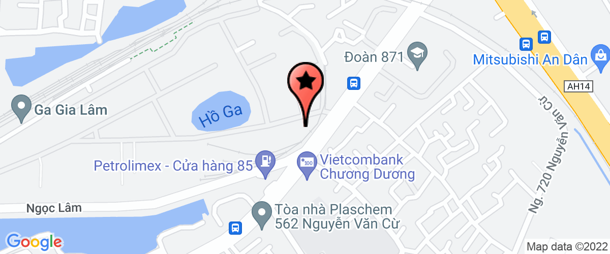 Map go to Xi nghiep cao su duong sat