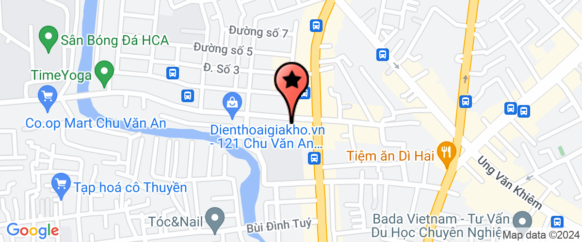 Map go to Nui Cau Tourism Development Investment Joint Stock Company