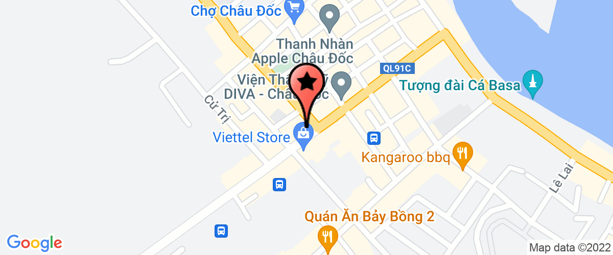 Map go to Chau Doc Travel Service Company Limited