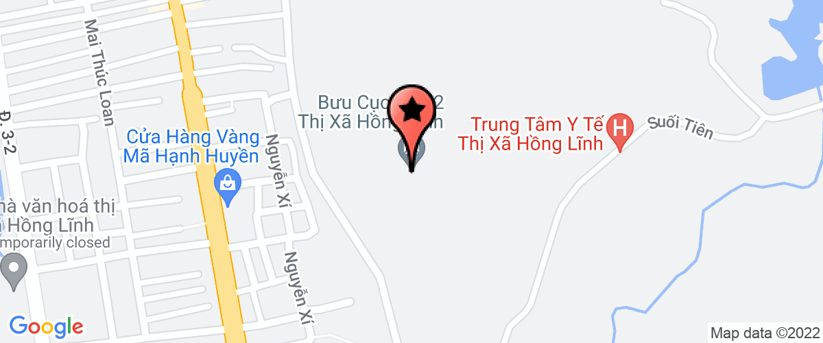 Map go to Thi uy Thi xa Hong Linh