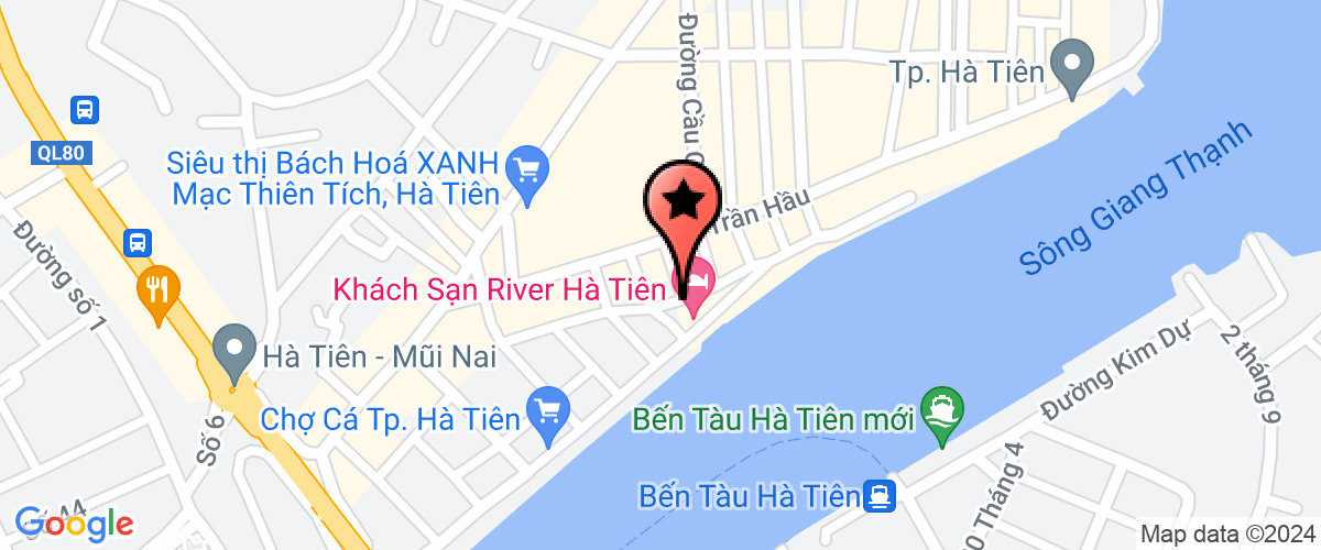 Map go to Cong An Thi Xa Ha Tien