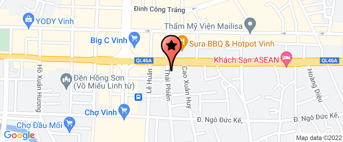 Bản đồ đến Công Ty TNHH Thương Mại Dung Long