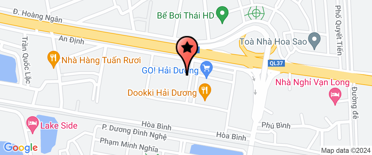 Map go to Trung Hieu Trading Joint Stock Company