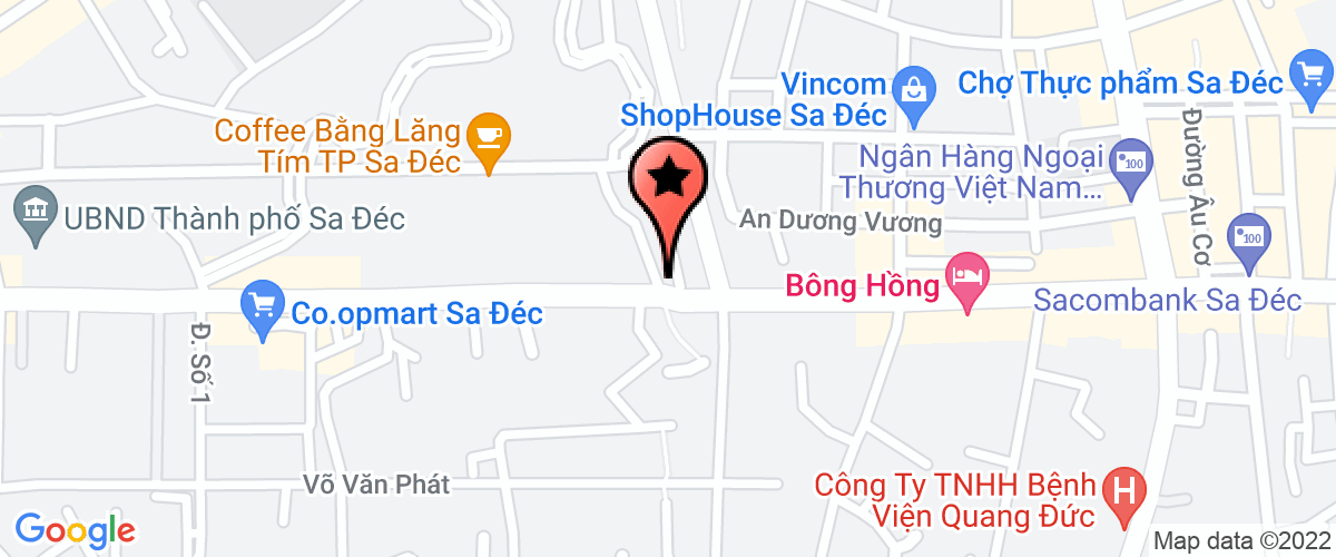 Map go to Phuong Nam Sa Dec Hotel Joint Stock Company