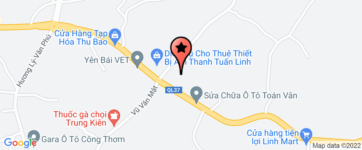Map go to O To Dong Phong Yen Bai Company Limited