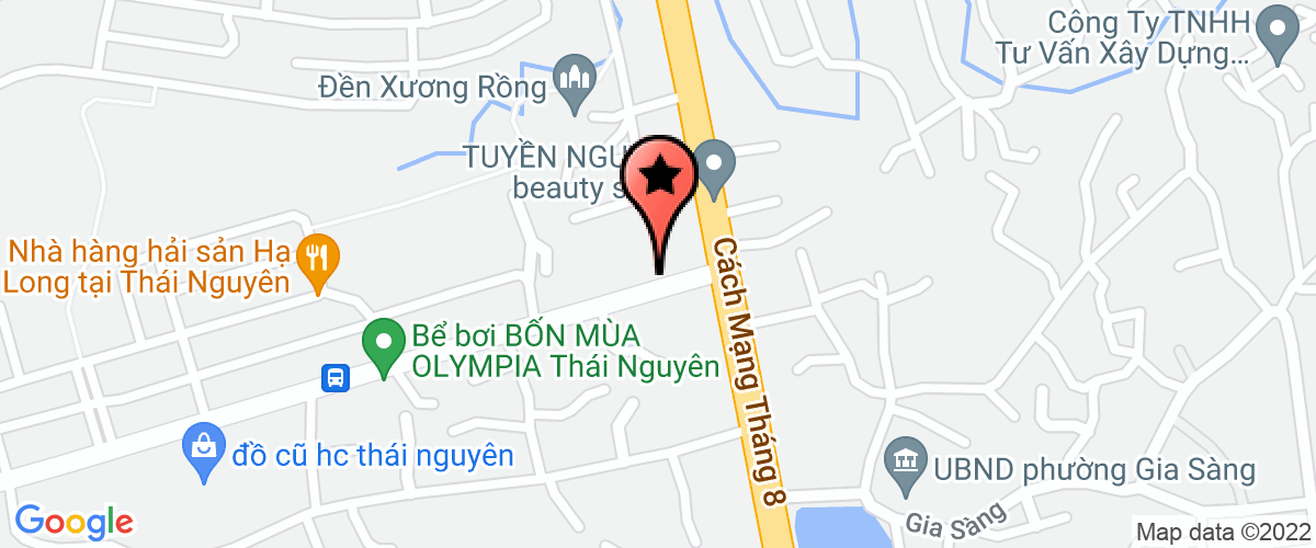 Bản đồ đến Công Ty TNHH Xăng Dầu Bắc Thái