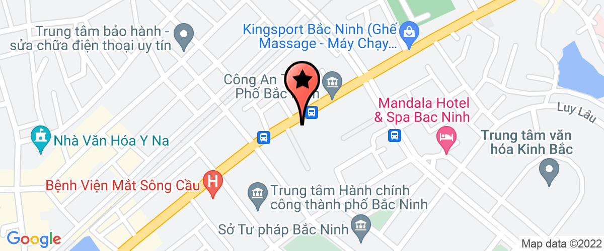 Map go to khach san du lich cong doan Suoi Hoa Company Limited