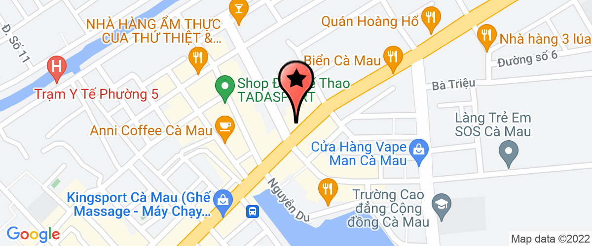 Map go to Sach Ca Mau Seafood Company Limited