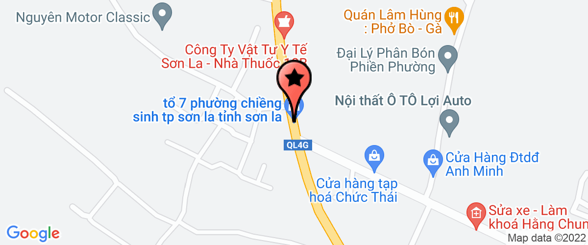 Map go to Ngoc Khanh Son La Company Limited