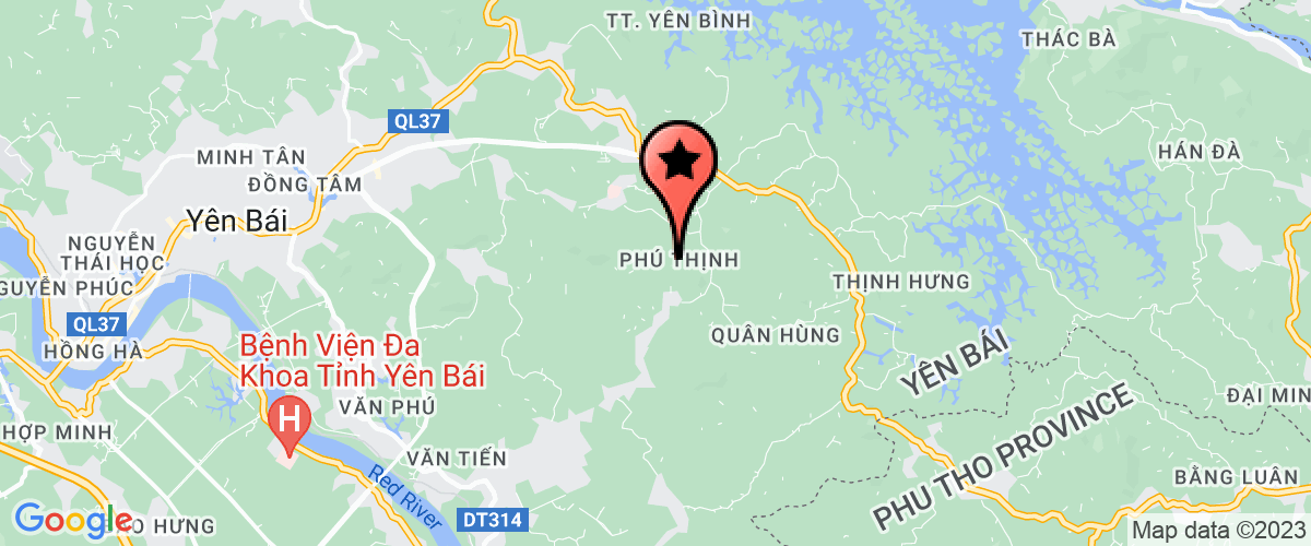 Map go to y te Yen Binh District Center