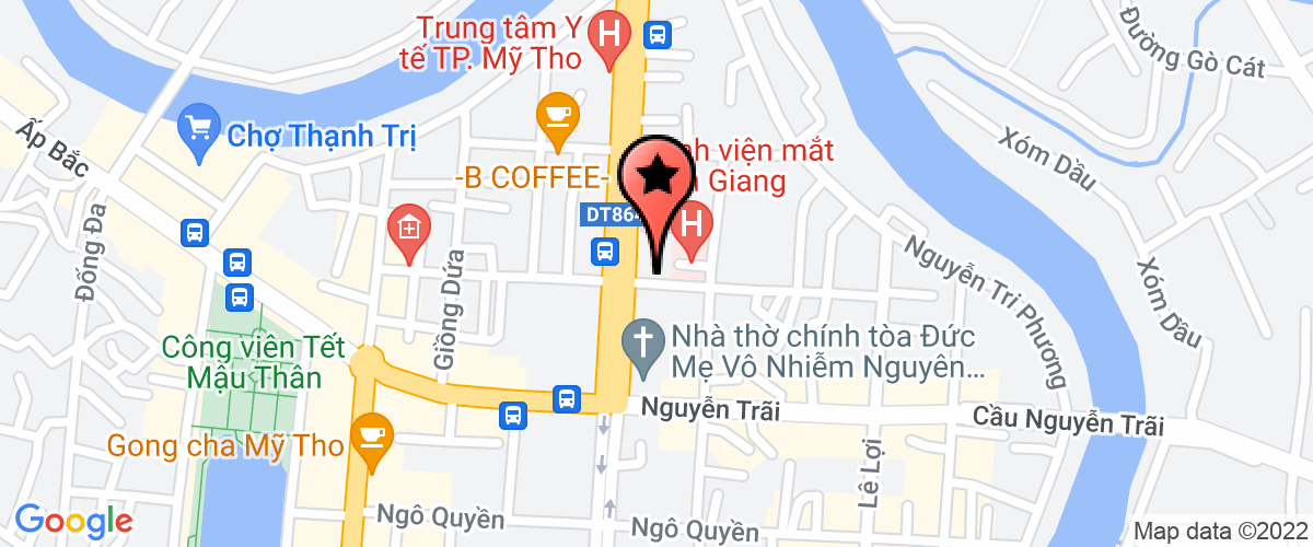 Map go to Benh Vien Mat Tien Giang