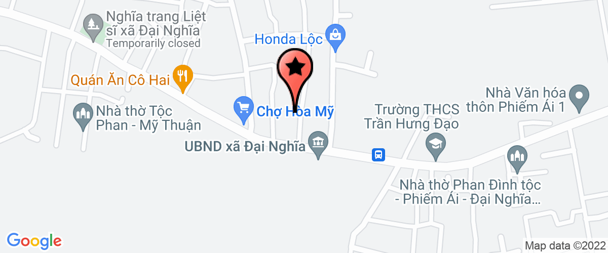 Map go to Truong ban cong Dai Nghia Nursery