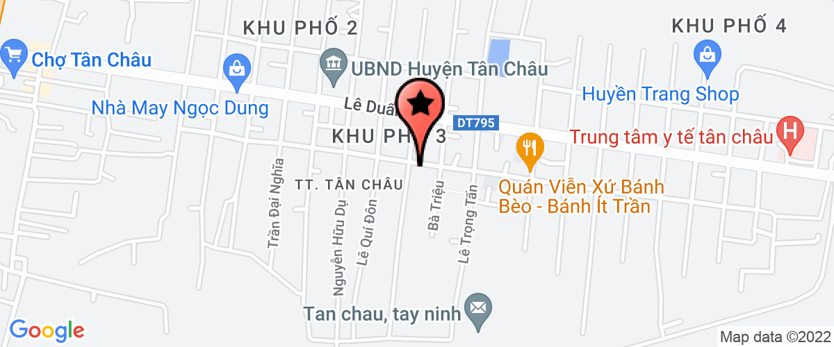 Bản đồ đến Uỷ Ban Mặt Trận Tổ Quốc Việt Nam huyện Tân Châu