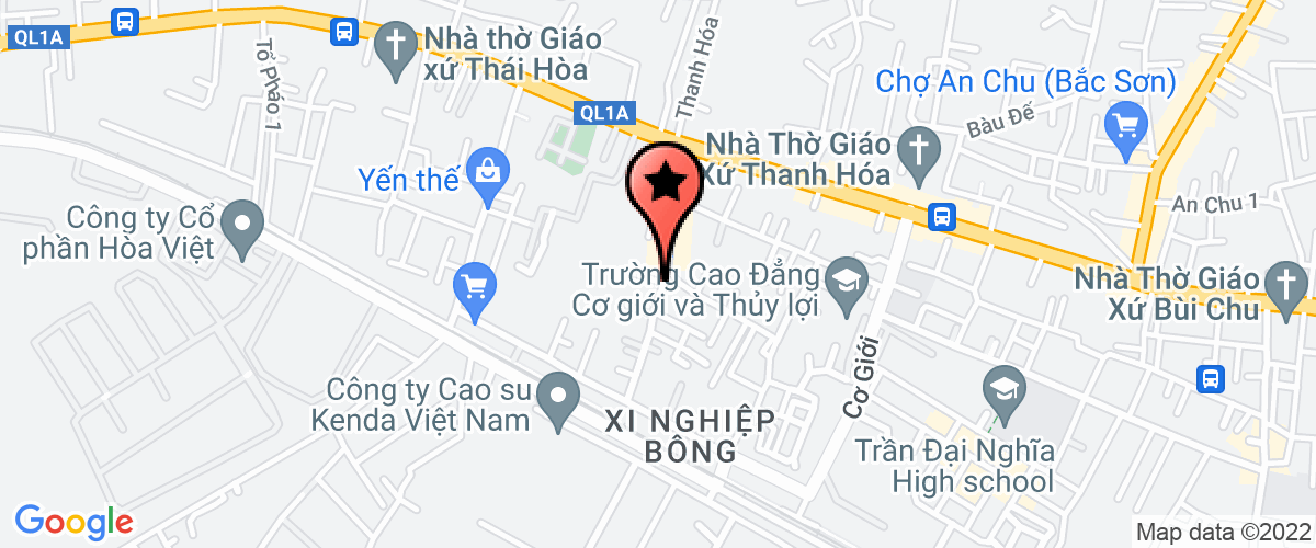 Map go to Cao Su Kenda (VietNam) Company
