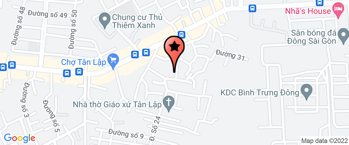 Map go to Nha Thieu Nhi Quan 2