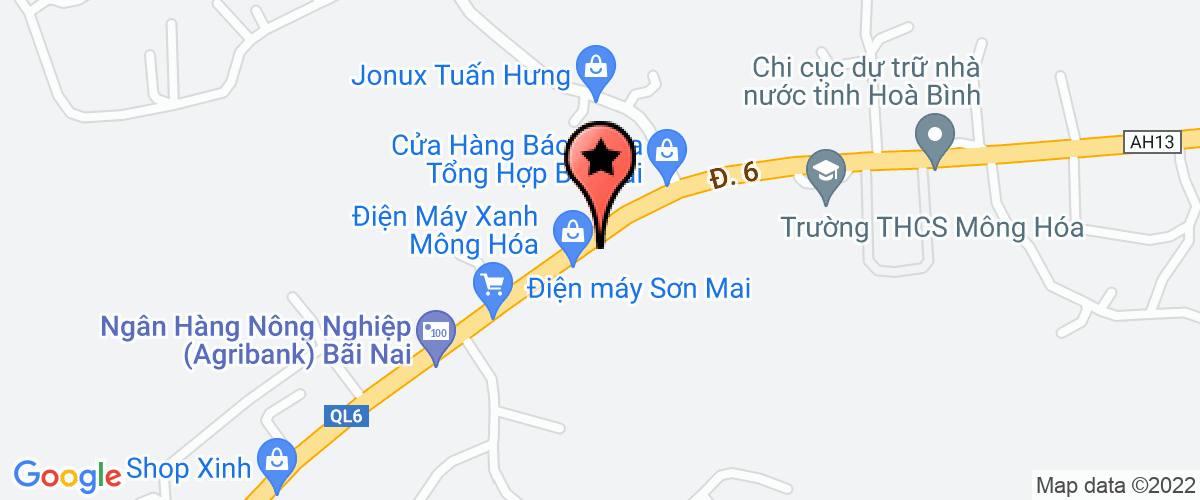 Map go to Branch of Viet Nam Forestry Corporation - Joint Stock Company - Hoa Binh Forestry Company