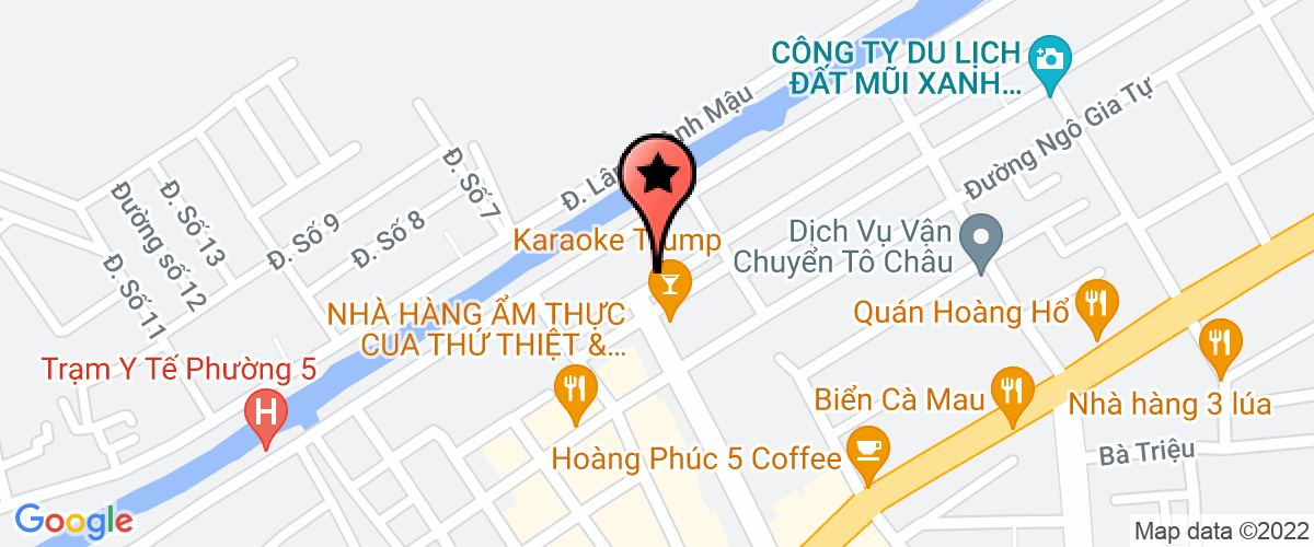 Map go to Dai Tin Ca Mau Construction Company Limited