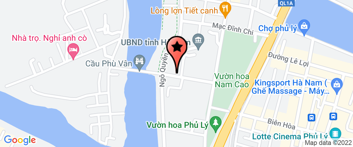 Map go to Ha Nam Clean Water Joint Stock Company
