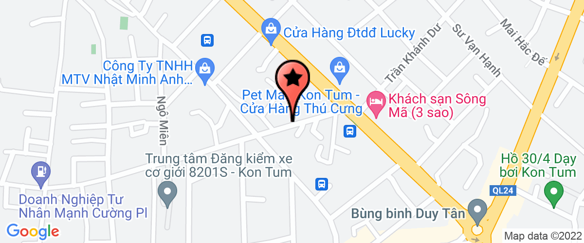 Map go to Thien Nong Kon Tum Private Enterprise