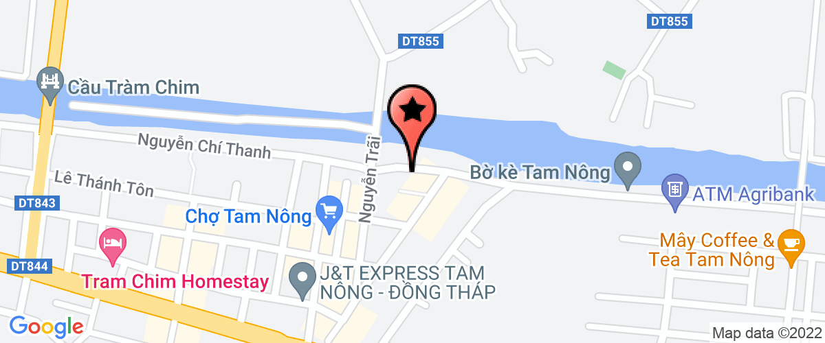 Map go to thi tran Tram Chim 1 Elementary School
