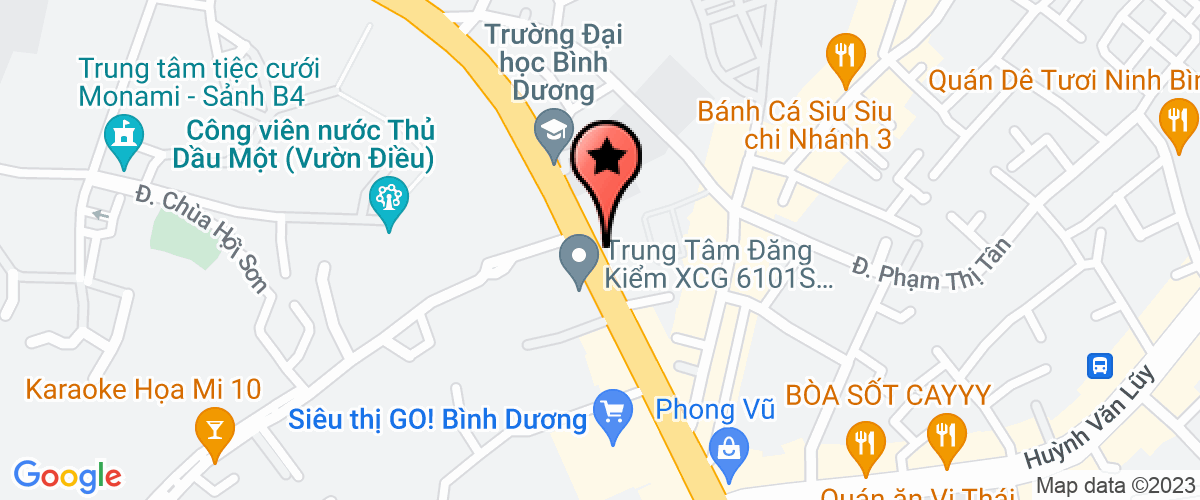 Map go to Branch of  Nha Rong in BD (Nop ho thue TNDN Dai Ly) Insurance Joint Stock Company