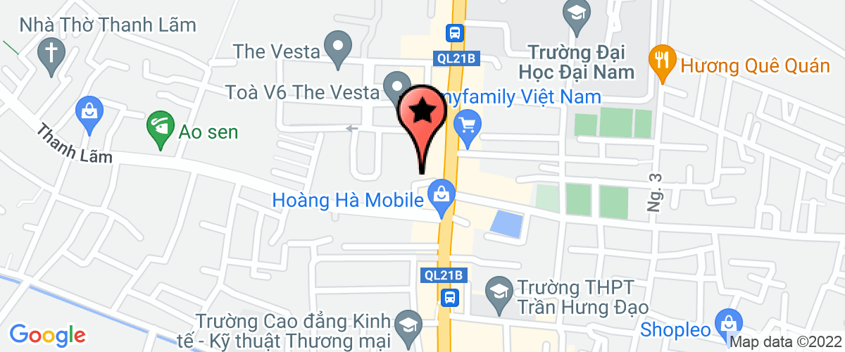 Map go to Buu Chinh Tin Thanh Ha Dong Ha Tay Company Limited