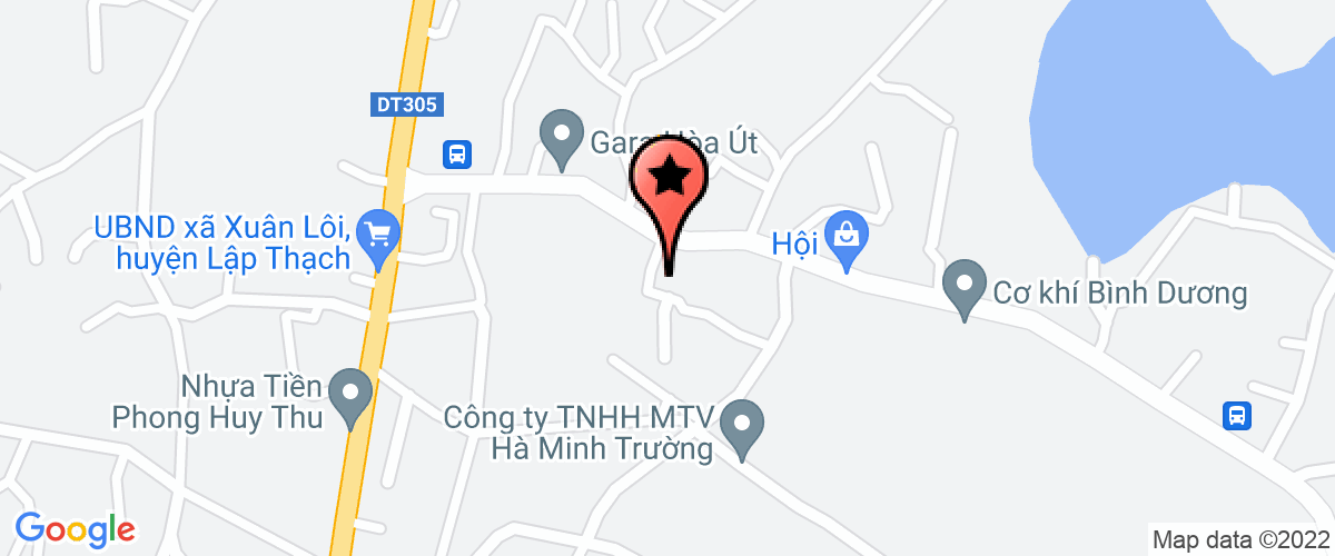 Bản đồ đến UBND xã Xuân Lôi