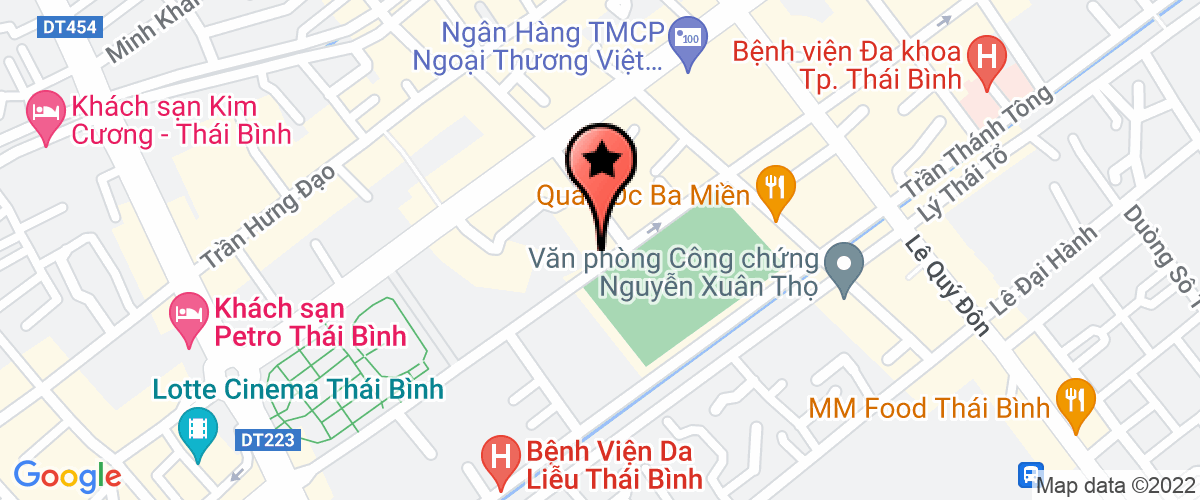 Map go to Thai Binh Contruction Planning Designing Consulting Joint Stock Company