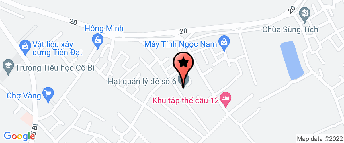 Map go to Sinh Hoa Ninh Binh Joint Stock Company