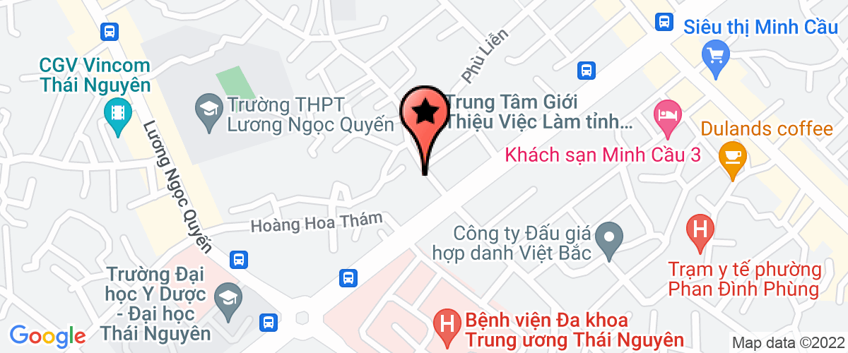 Map go to Bac Thai Construction Joint Stock Company