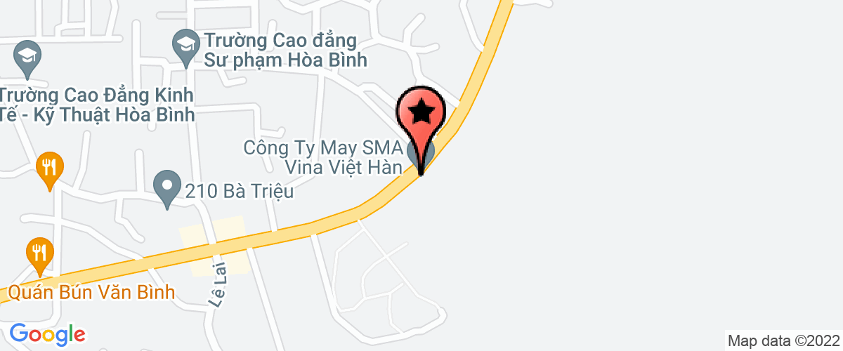 Map go to May Sma Vina Viet-Han Import Export Joint Stock Company