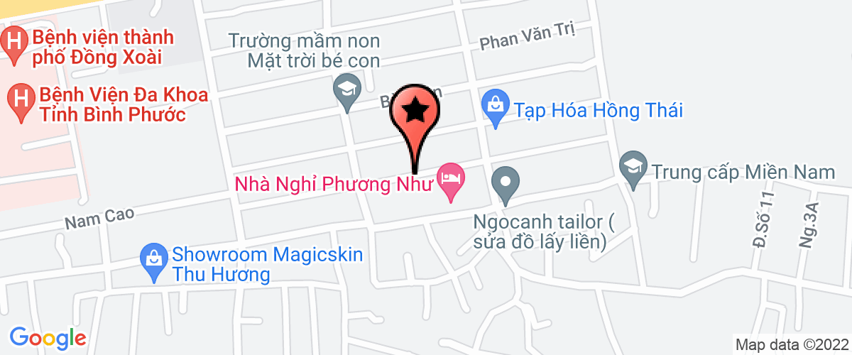 Map go to Mam Xanh Binh Phuoc Company Limited