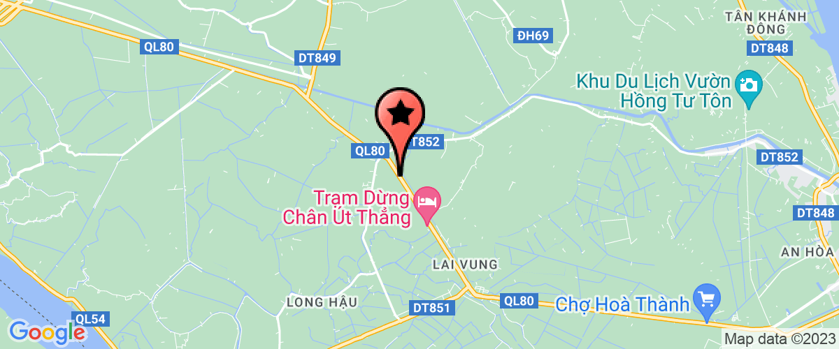 Map go to Thanh Tra Lai Vung District
