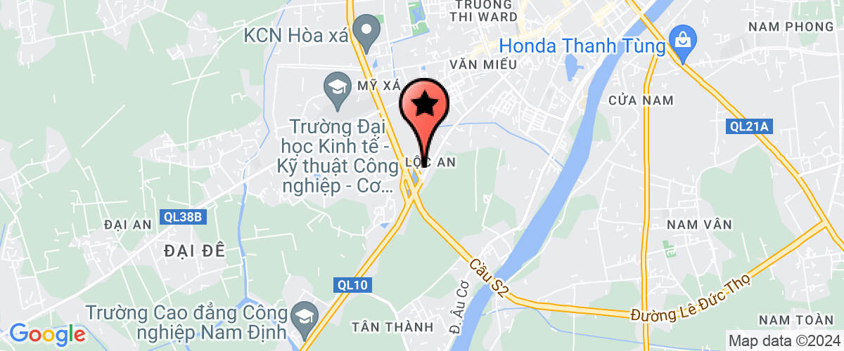 Map go to Truong trung cap nghe giao thong van tai Nam Dinh