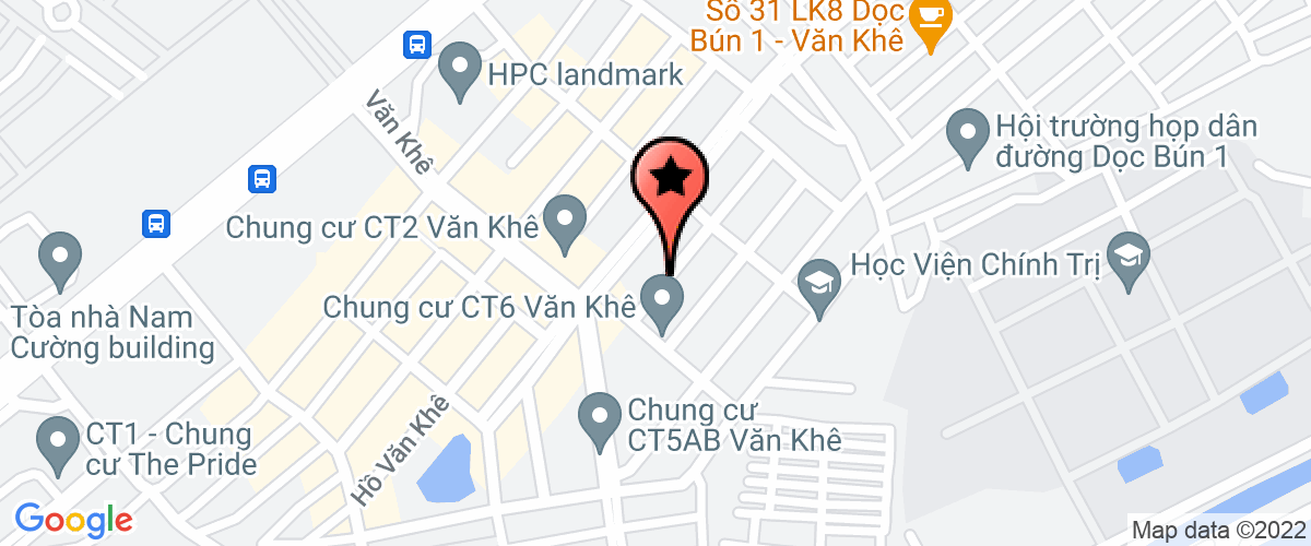 Map go to Xanh Urban Ecology Joint Stock Company