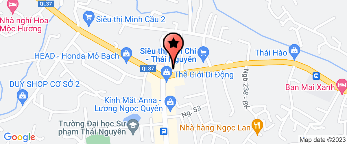 Map go to gia lieu va chong phong Thai Nguyen Province Center
